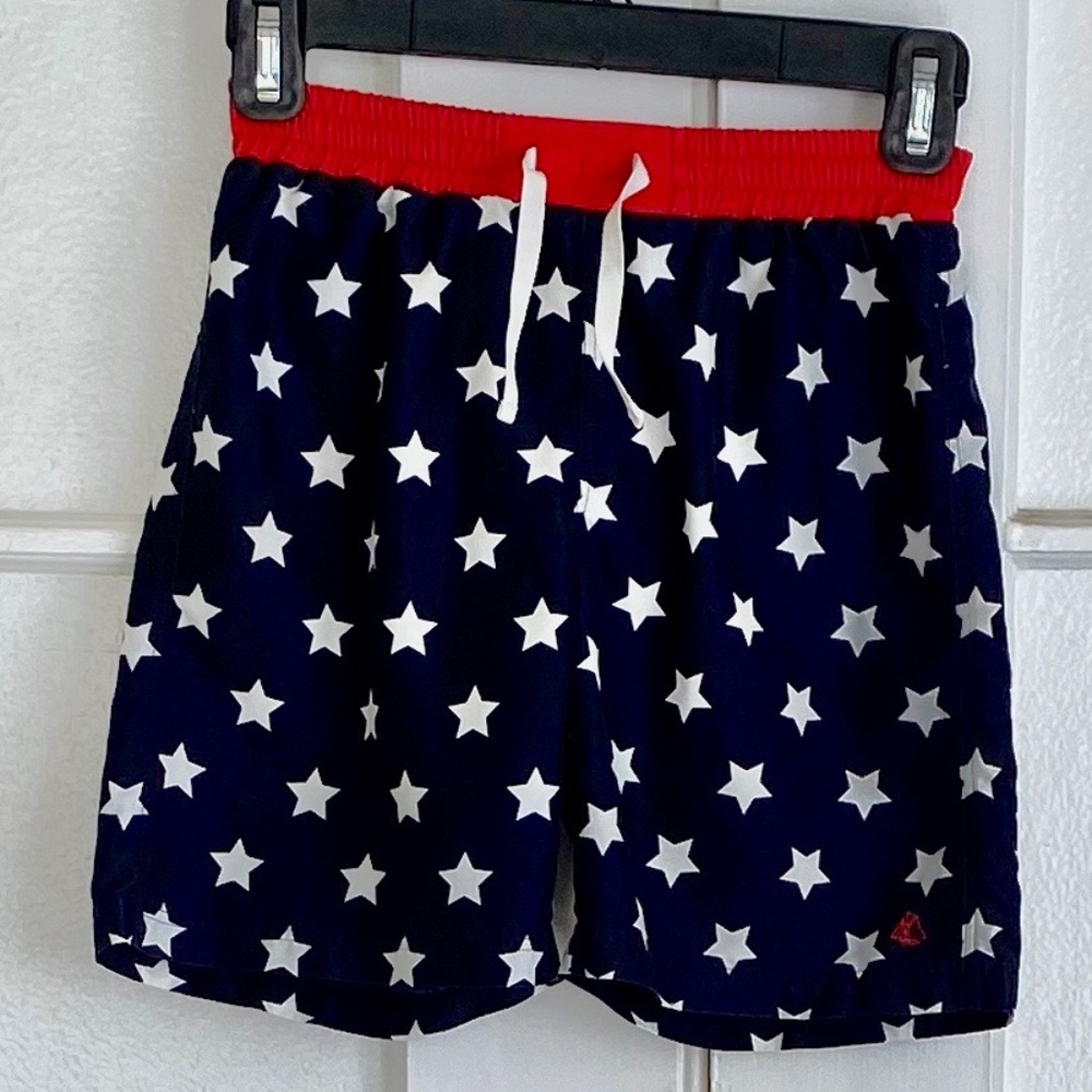 Boys Petit Bateau Navy Swim Trunks Sz. 10